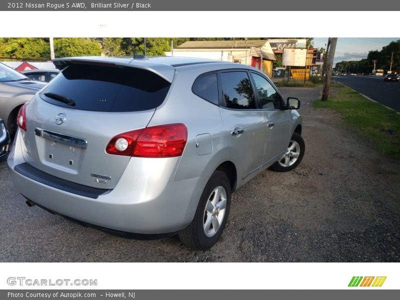 Brilliant Silver / Black 2012 Nissan Rogue S AWD