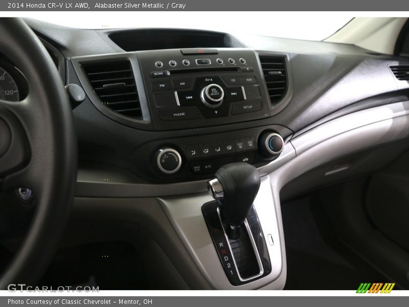 Alabaster Silver Metallic / Gray 2014 Honda CR-V LX AWD
