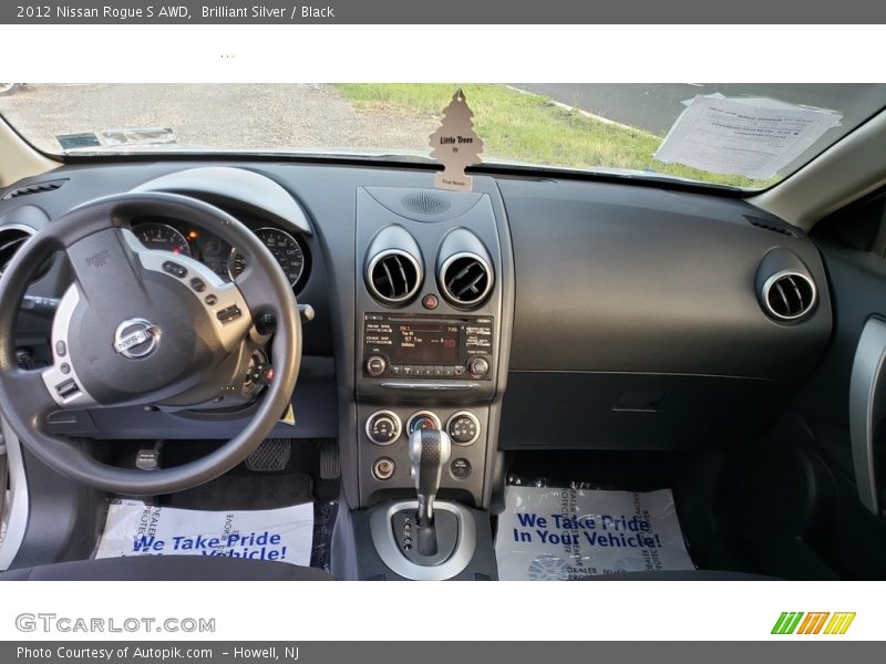 Brilliant Silver / Black 2012 Nissan Rogue S AWD