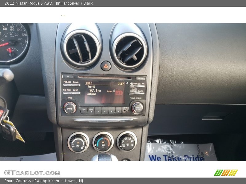 Brilliant Silver / Black 2012 Nissan Rogue S AWD