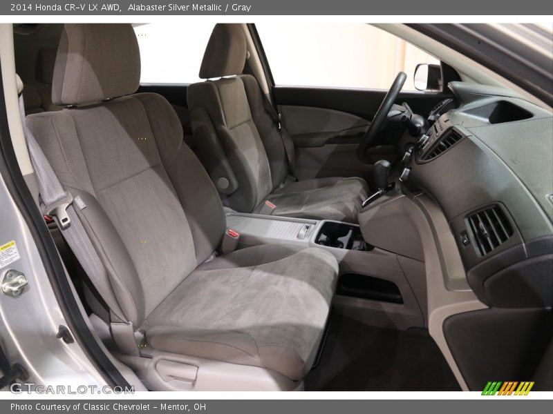 Alabaster Silver Metallic / Gray 2014 Honda CR-V LX AWD