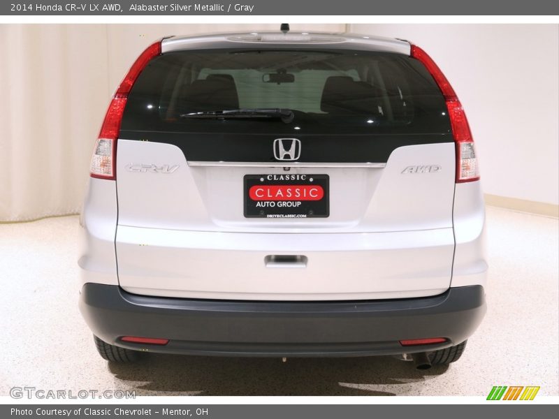 Alabaster Silver Metallic / Gray 2014 Honda CR-V LX AWD