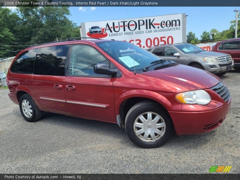 Inferno Red Pearl / Dark Khaki/Light Graystone 2006 Chrysler Town & Country Touring