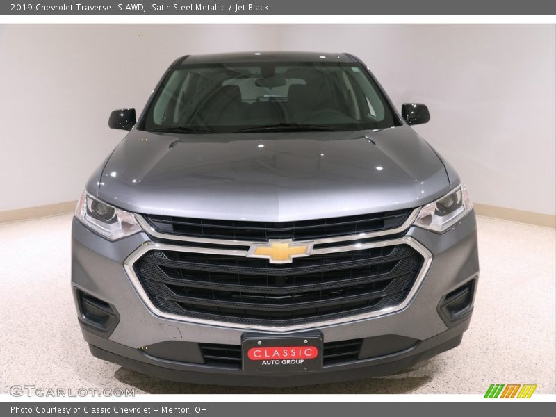 Satin Steel Metallic / Jet Black 2019 Chevrolet Traverse LS AWD