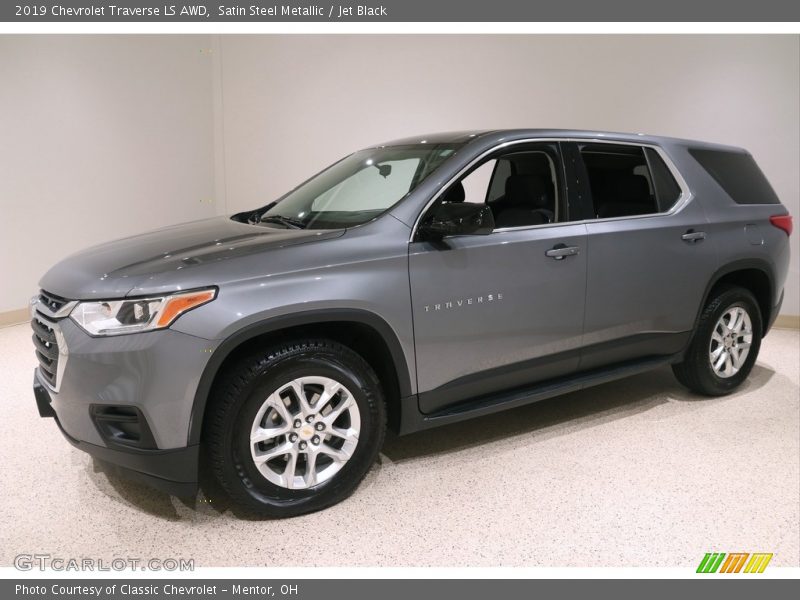 Satin Steel Metallic / Jet Black 2019 Chevrolet Traverse LS AWD