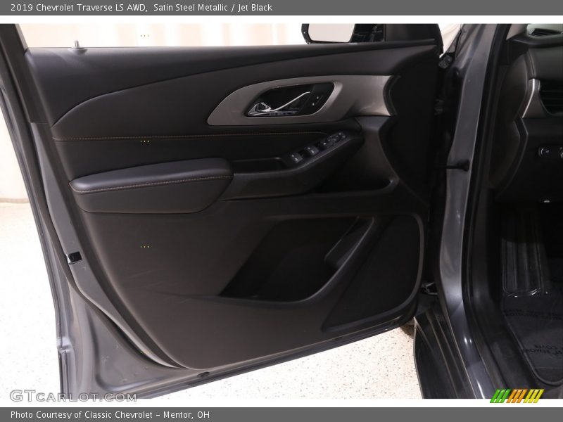 Satin Steel Metallic / Jet Black 2019 Chevrolet Traverse LS AWD