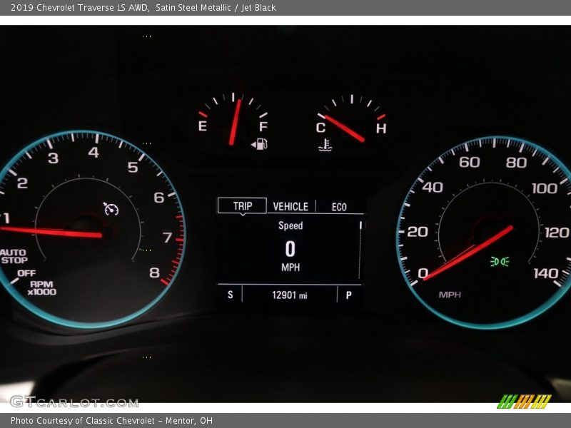 Satin Steel Metallic / Jet Black 2019 Chevrolet Traverse LS AWD