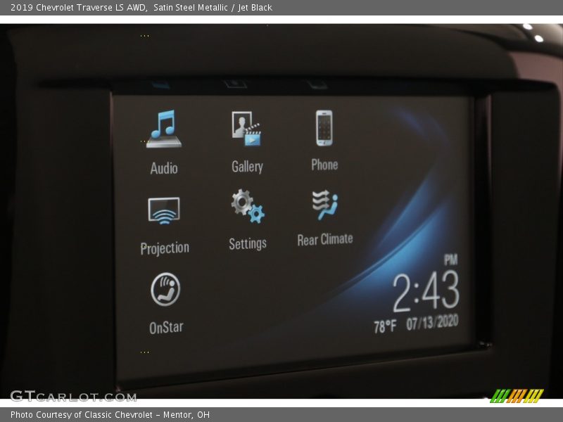 Satin Steel Metallic / Jet Black 2019 Chevrolet Traverse LS AWD