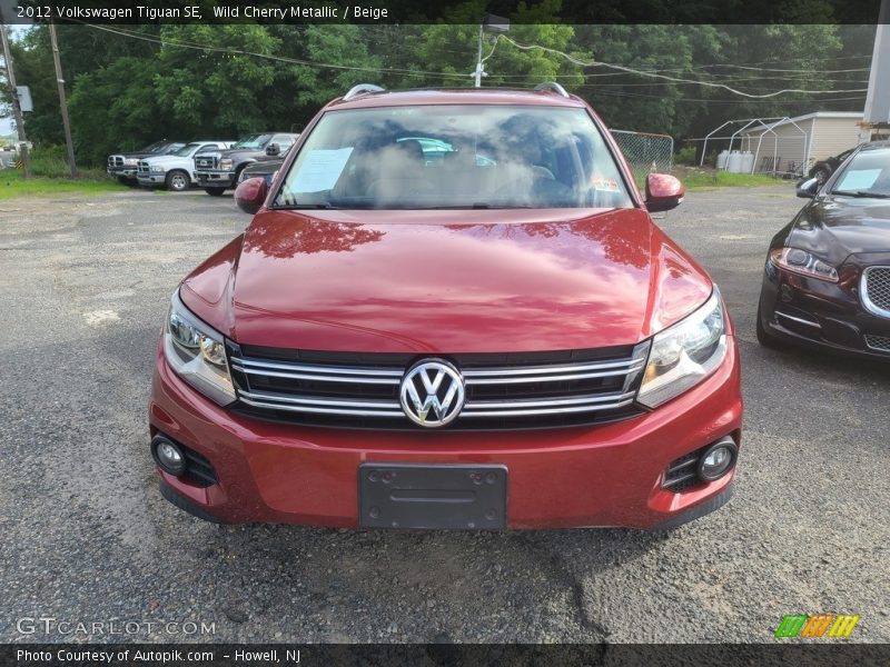 Wild Cherry Metallic / Beige 2012 Volkswagen Tiguan SE