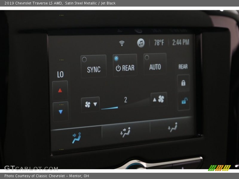 Satin Steel Metallic / Jet Black 2019 Chevrolet Traverse LS AWD