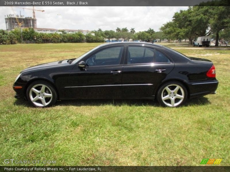 Black / Black 2009 Mercedes-Benz E 550 Sedan