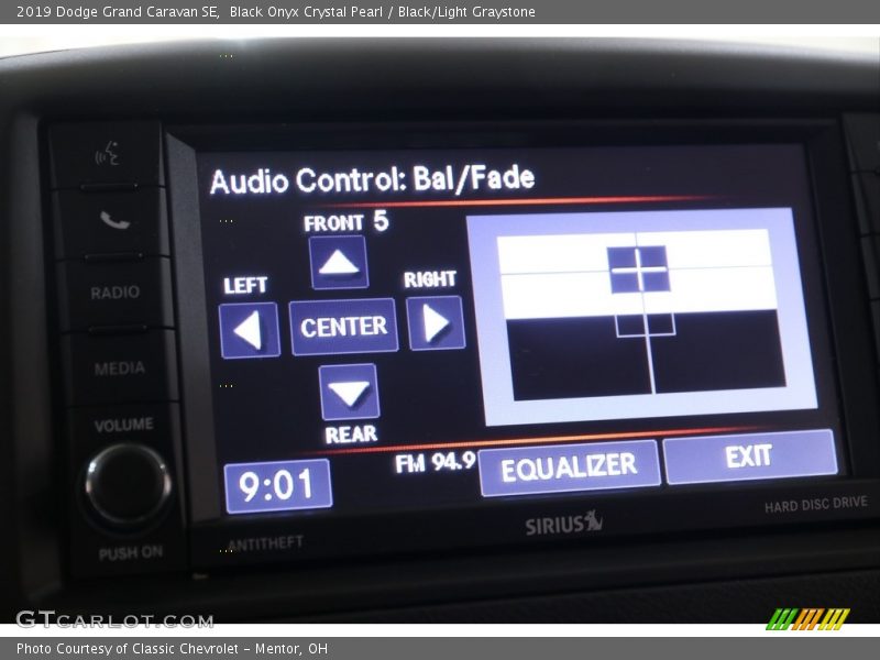 Black Onyx Crystal Pearl / Black/Light Graystone 2019 Dodge Grand Caravan SE