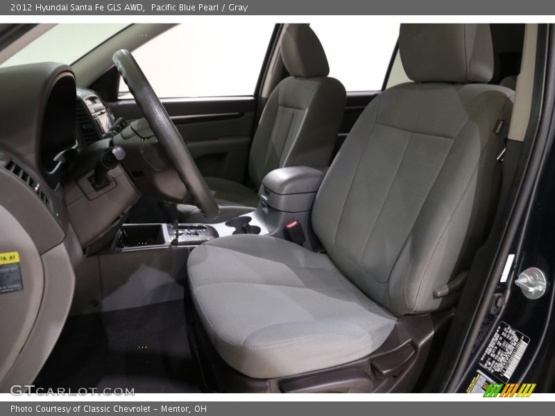 Pacific Blue Pearl / Gray 2012 Hyundai Santa Fe GLS AWD