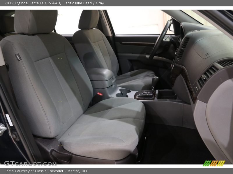 Pacific Blue Pearl / Gray 2012 Hyundai Santa Fe GLS AWD