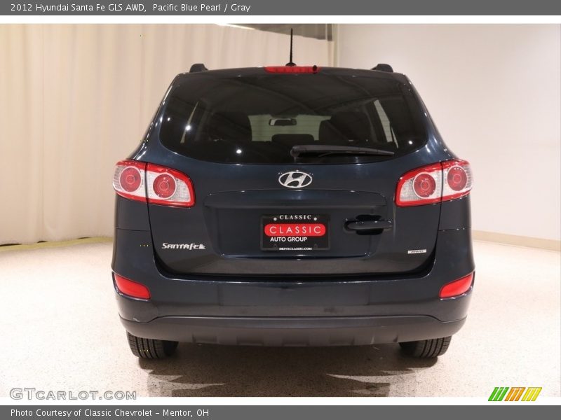 Pacific Blue Pearl / Gray 2012 Hyundai Santa Fe GLS AWD