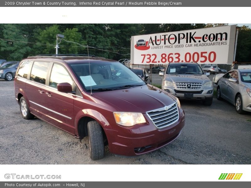 Inferno Red Crystal Pearl / Medium Pebble Beige/Cream 2009 Chrysler Town & Country Touring