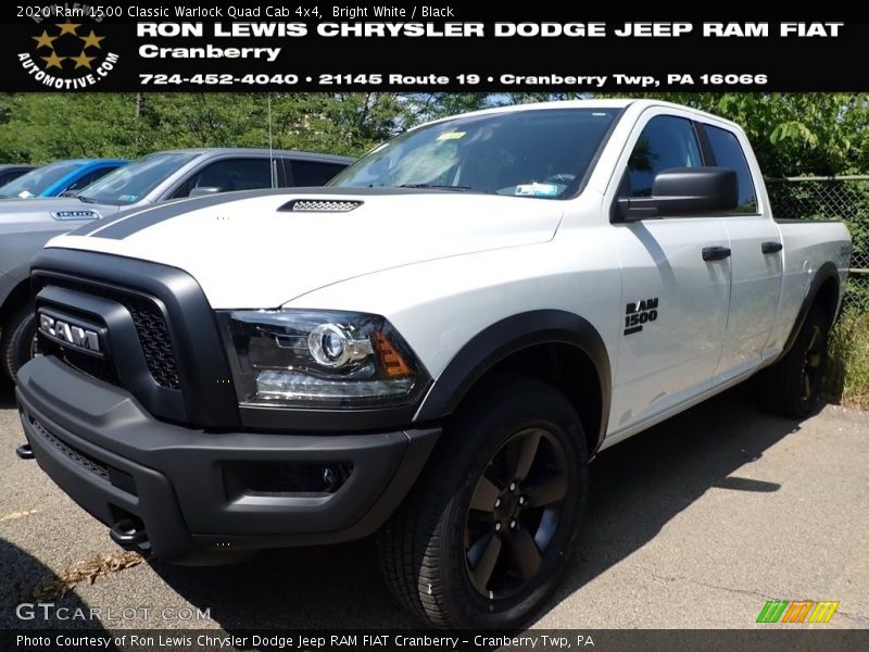 Bright White / Black 2020 Ram 1500 Classic Warlock Quad Cab 4x4