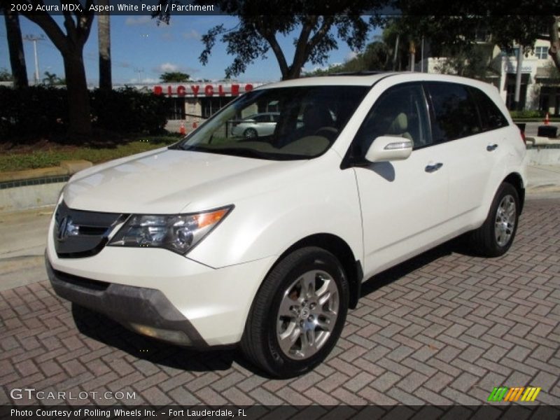 Aspen White Pearl / Parchment 2009 Acura MDX