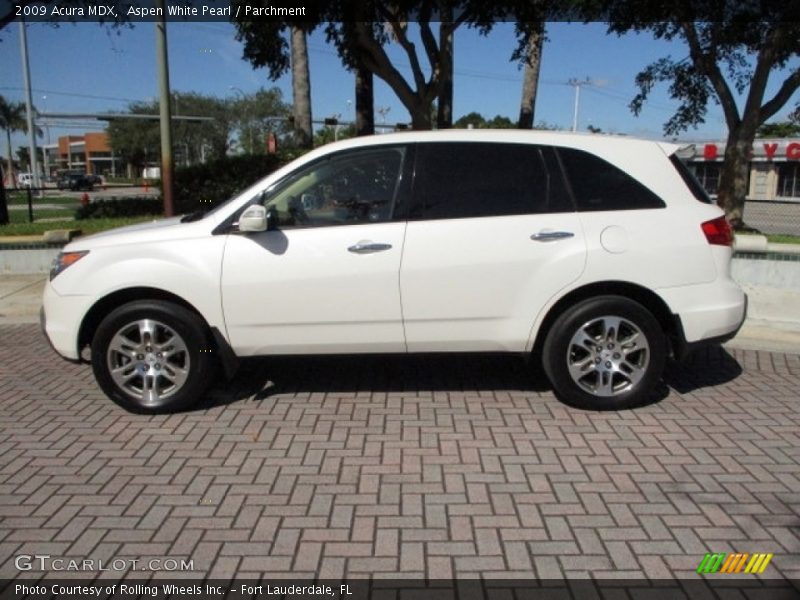 Aspen White Pearl / Parchment 2009 Acura MDX