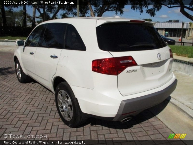 Aspen White Pearl / Parchment 2009 Acura MDX