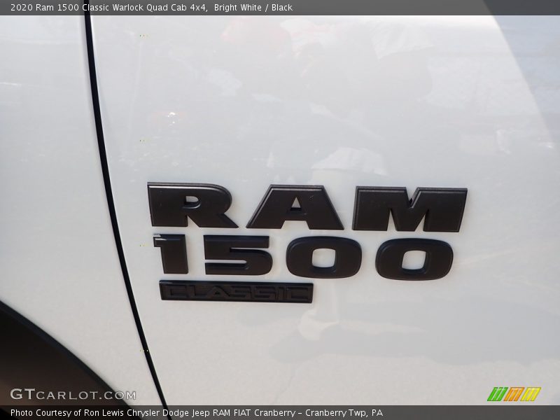 Bright White / Black 2020 Ram 1500 Classic Warlock Quad Cab 4x4