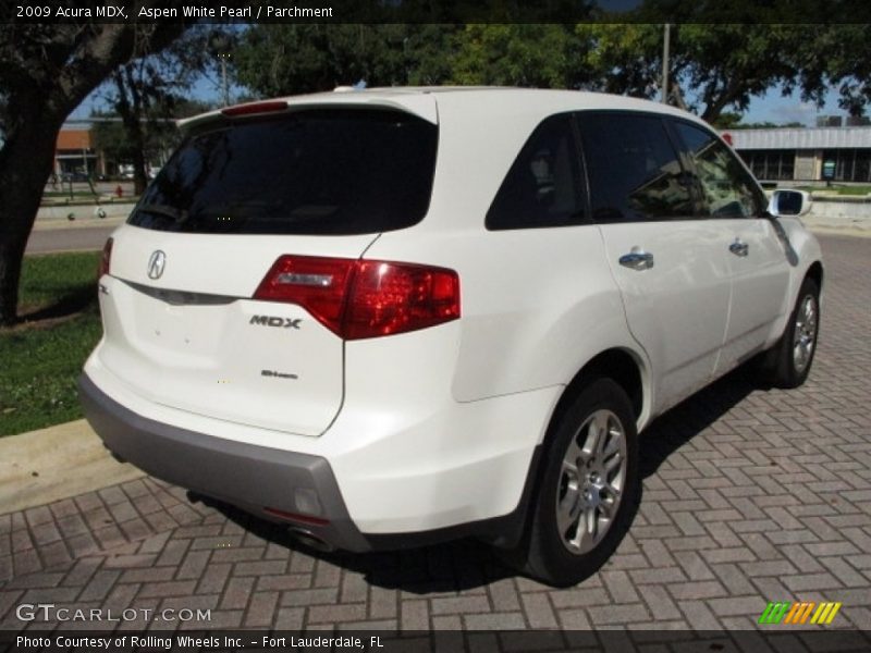 Aspen White Pearl / Parchment 2009 Acura MDX