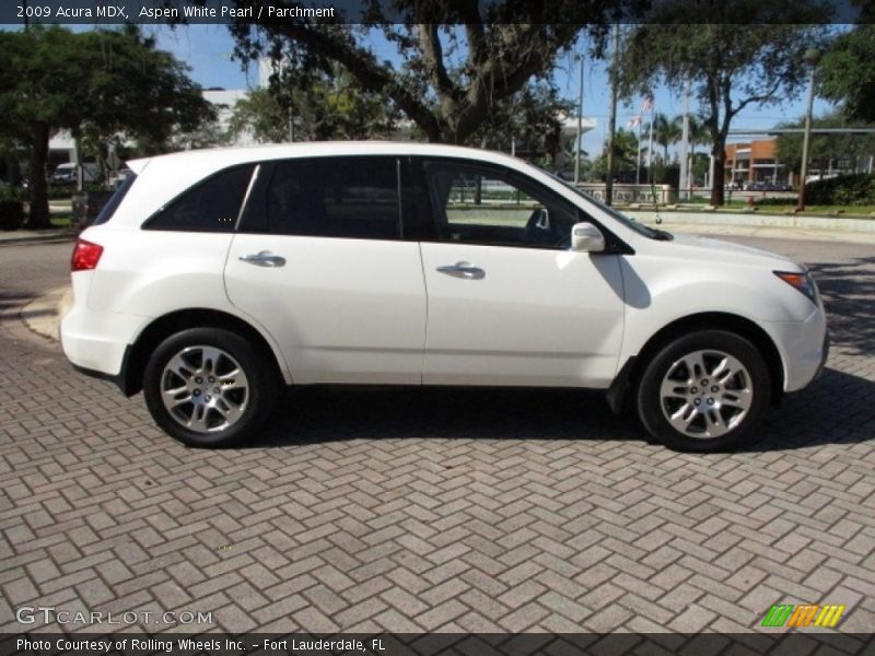 Aspen White Pearl / Parchment 2009 Acura MDX