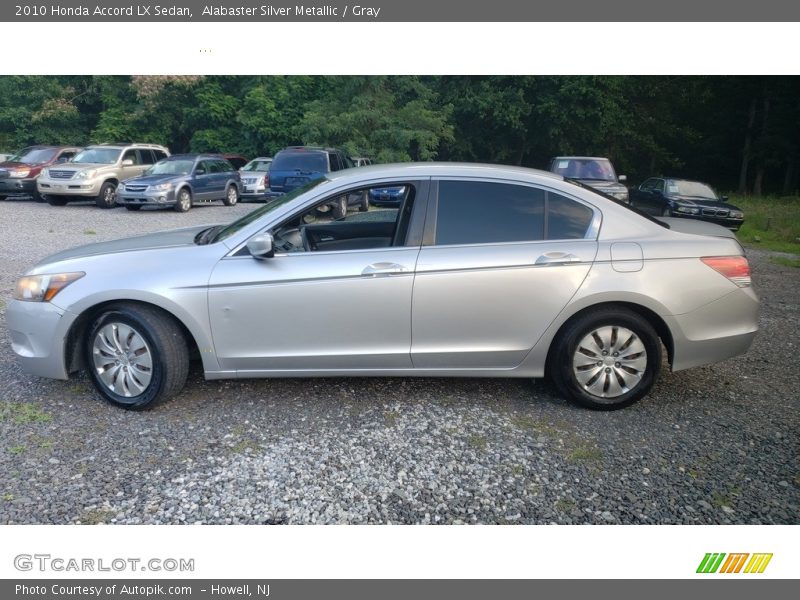 Alabaster Silver Metallic / Gray 2010 Honda Accord LX Sedan