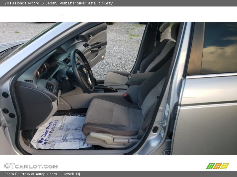 Alabaster Silver Metallic / Gray 2010 Honda Accord LX Sedan