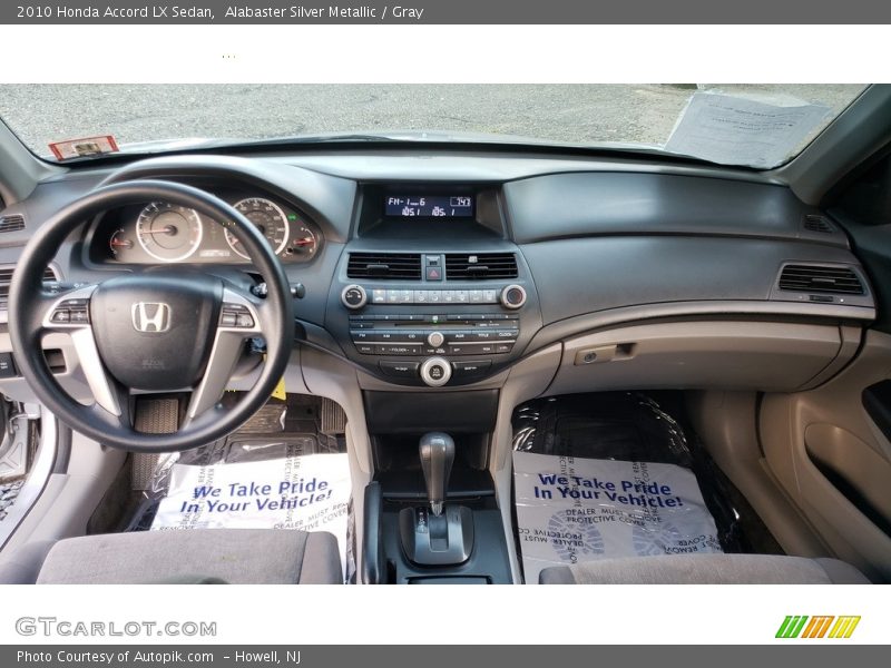 Alabaster Silver Metallic / Gray 2010 Honda Accord LX Sedan