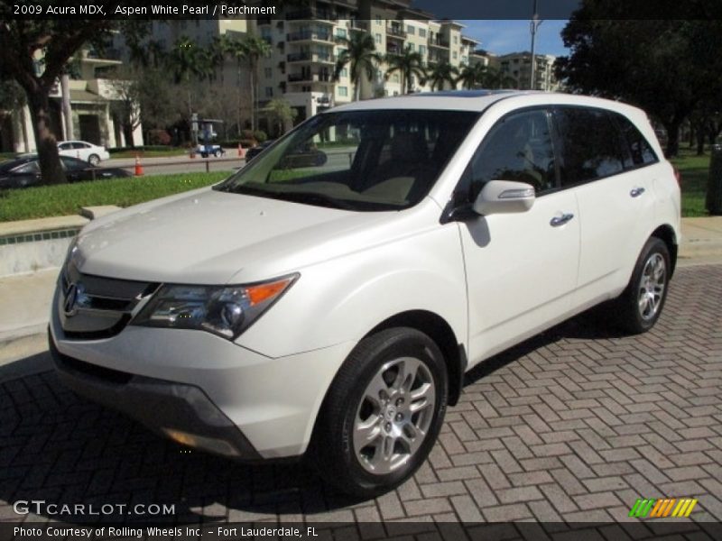 Aspen White Pearl / Parchment 2009 Acura MDX