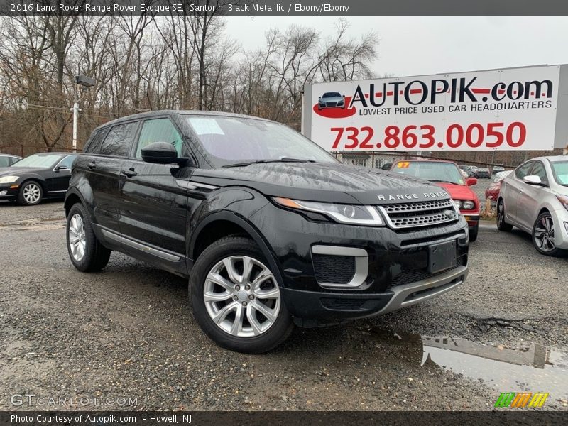 Santorini Black Metalllic / Ebony/Ebony 2016 Land Rover Range Rover Evoque SE