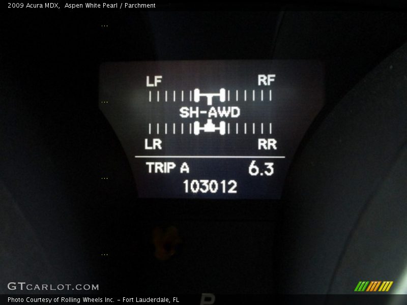 Aspen White Pearl / Parchment 2009 Acura MDX