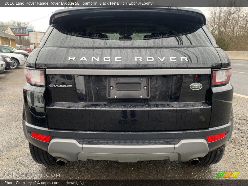 Santorini Black Metalllic / Ebony/Ebony 2016 Land Rover Range Rover Evoque SE