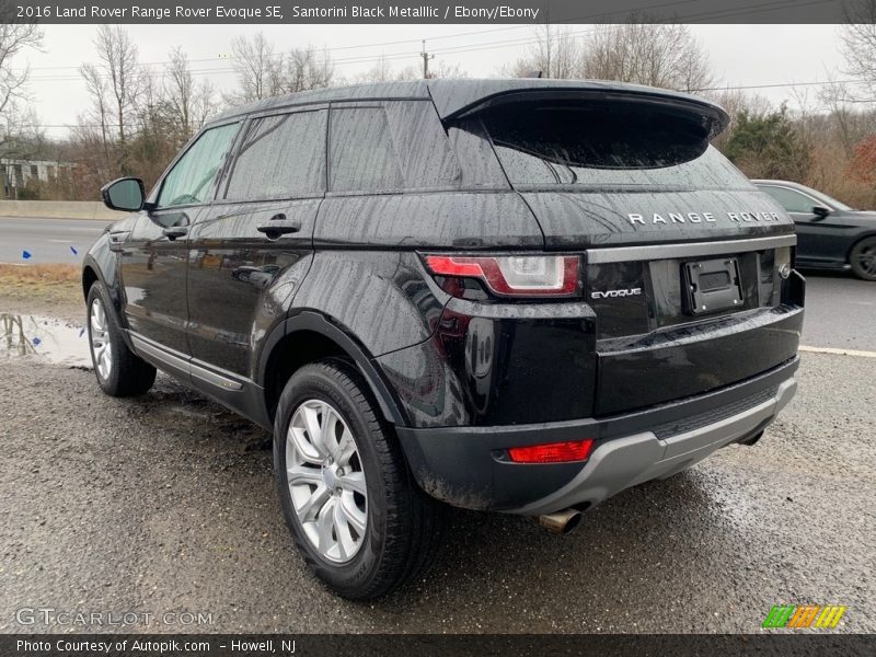 Santorini Black Metalllic / Ebony/Ebony 2016 Land Rover Range Rover Evoque SE