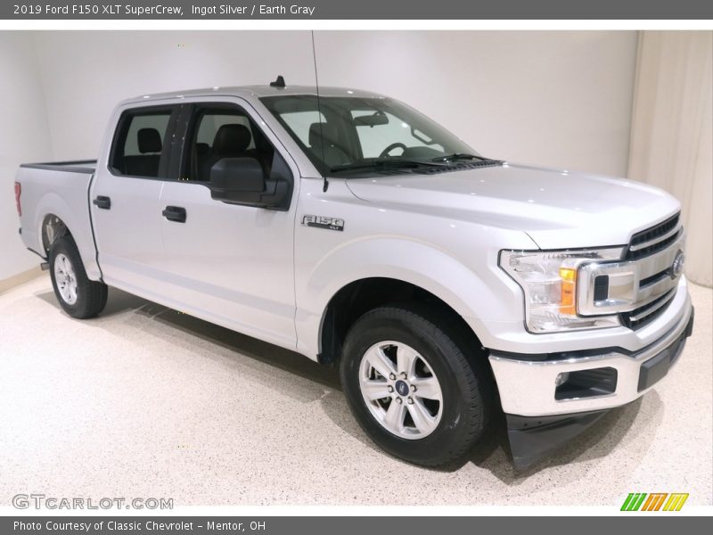 Ingot Silver / Earth Gray 2019 Ford F150 XLT SuperCrew