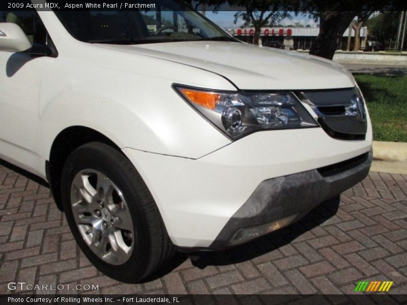 Aspen White Pearl / Parchment 2009 Acura MDX