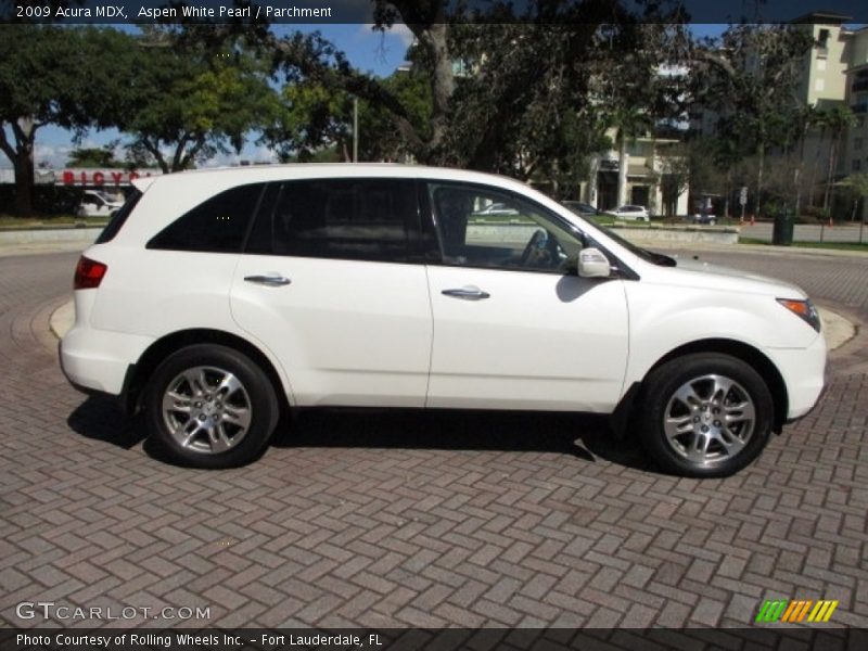 Aspen White Pearl / Parchment 2009 Acura MDX