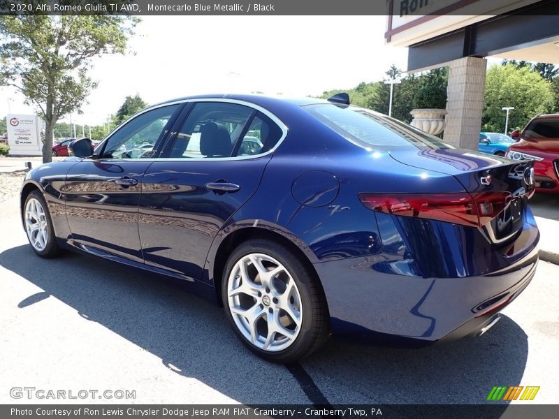 Montecarlo Blue Metallic / Black 2020 Alfa Romeo Giulia TI AWD