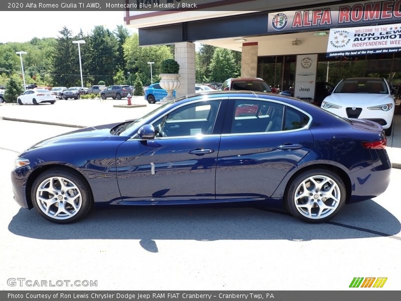 Montecarlo Blue Metallic / Black 2020 Alfa Romeo Giulia TI AWD