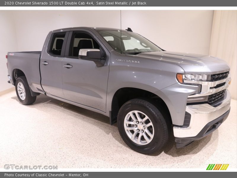 Satin Steel Metallic / Jet Black 2020 Chevrolet Silverado 1500 LT Double Cab 4x4