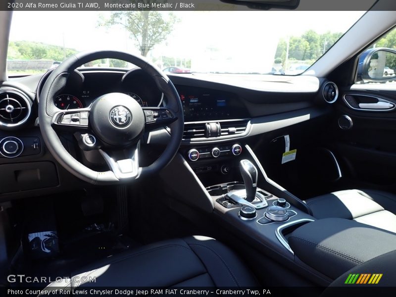 Montecarlo Blue Metallic / Black 2020 Alfa Romeo Giulia TI AWD