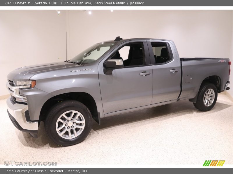 Satin Steel Metallic / Jet Black 2020 Chevrolet Silverado 1500 LT Double Cab 4x4
