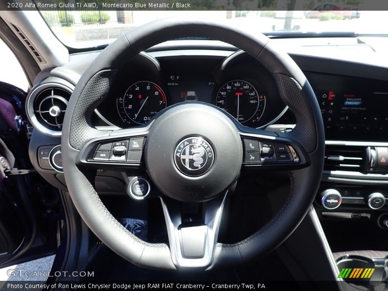 Montecarlo Blue Metallic / Black 2020 Alfa Romeo Giulia TI AWD