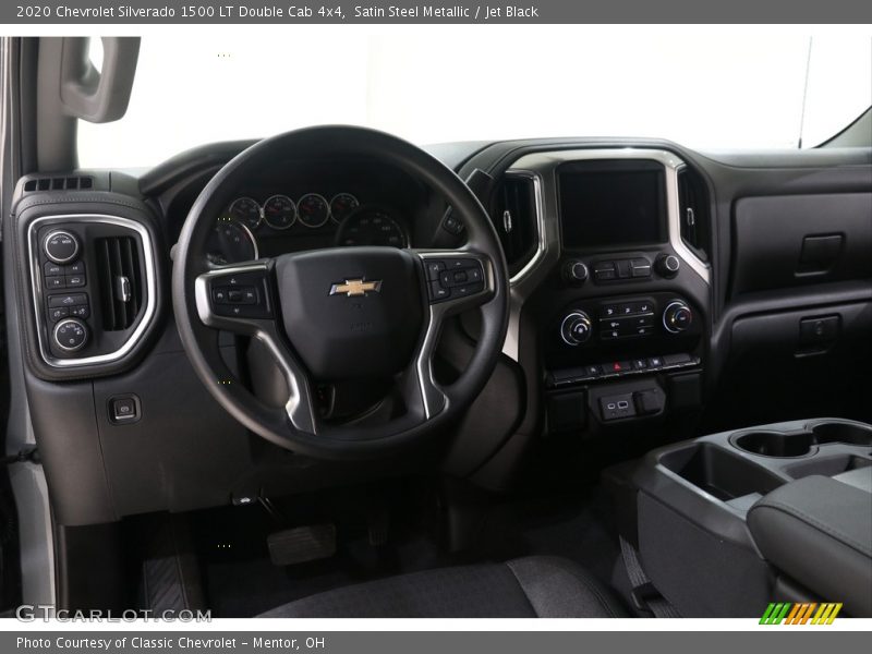 Satin Steel Metallic / Jet Black 2020 Chevrolet Silverado 1500 LT Double Cab 4x4