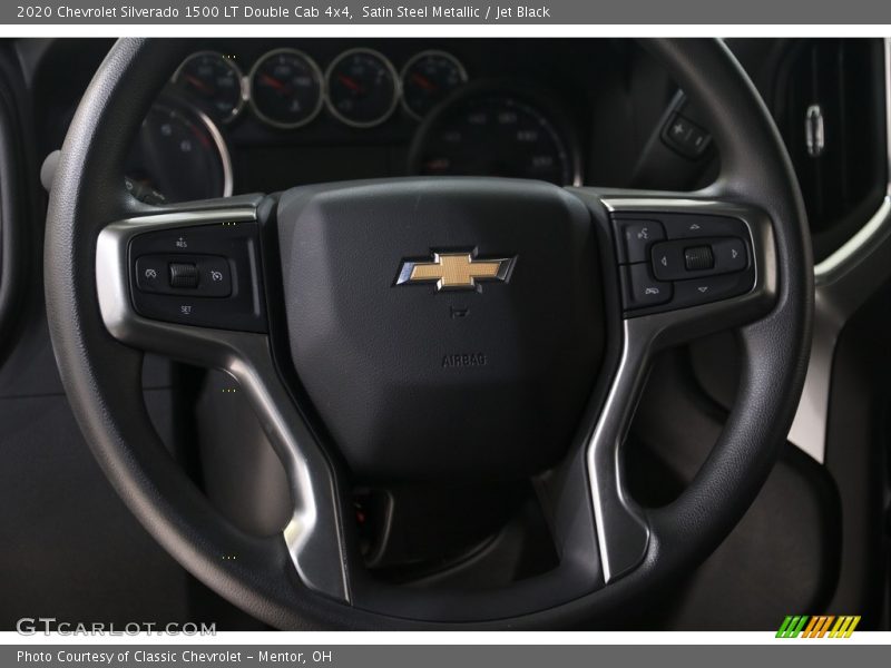 Satin Steel Metallic / Jet Black 2020 Chevrolet Silverado 1500 LT Double Cab 4x4