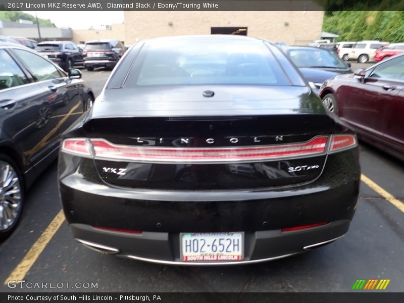 Diamond Black / Ebony/Touring White 2017 Lincoln MKZ Reserve AWD