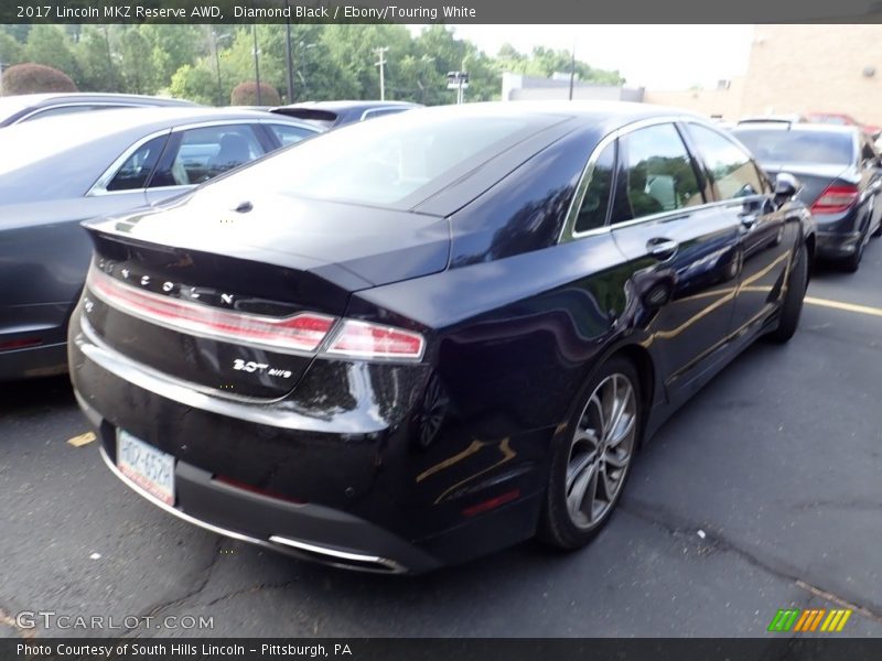 Diamond Black / Ebony/Touring White 2017 Lincoln MKZ Reserve AWD