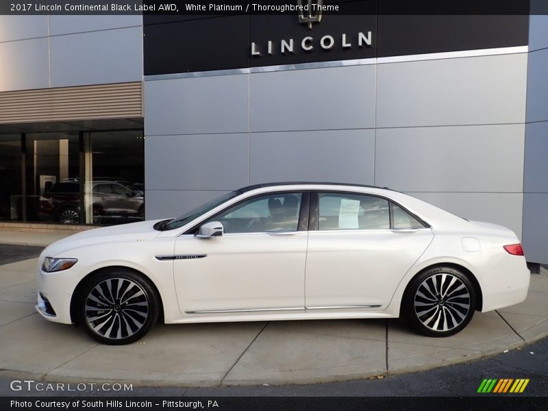 White Platinum / Thoroughbred Theme 2017 Lincoln Continental Black Label AWD