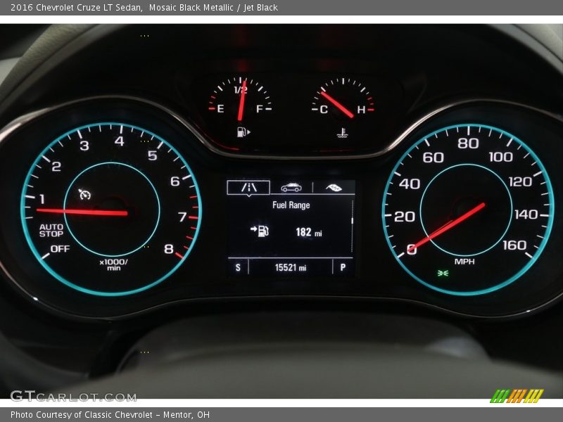 Mosaic Black Metallic / Jet Black 2016 Chevrolet Cruze LT Sedan